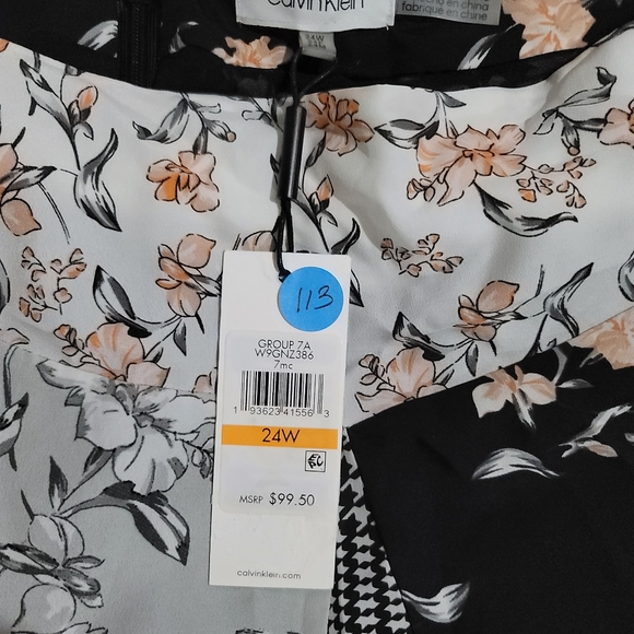 Calvin Klein Plus Size Asymmetrical Printed Skirt - Picture 5 of 6